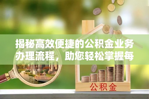 巴里坤揭秘高效便捷的公积金业务办理流程，助您轻松掌握每一步