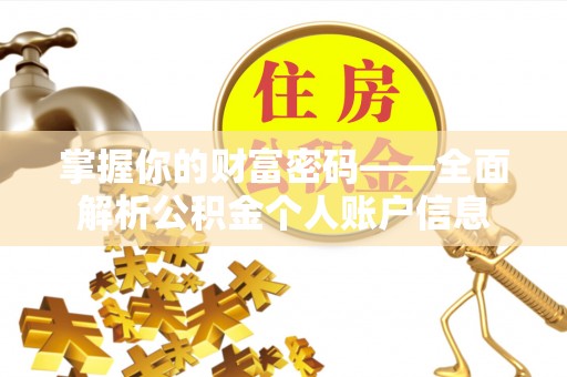 巴里坤掌握你的财富密码——全面解析公积金个人账户信息