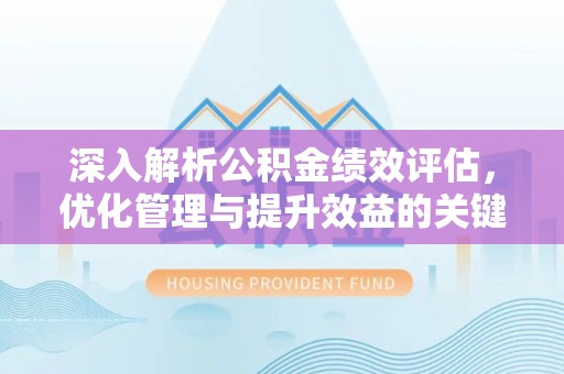 巴里坤深入解析公积金绩效评估，优化管理与提升效益的关键路径