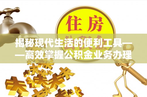 巴里坤揭秘现代生活的便利工具——高效掌握公积金业务办理流程的关键步骤