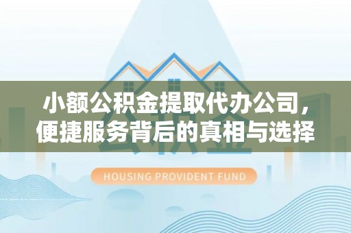 巴里坤小额公积金提取代办公司，便捷服务背后的真相与选择